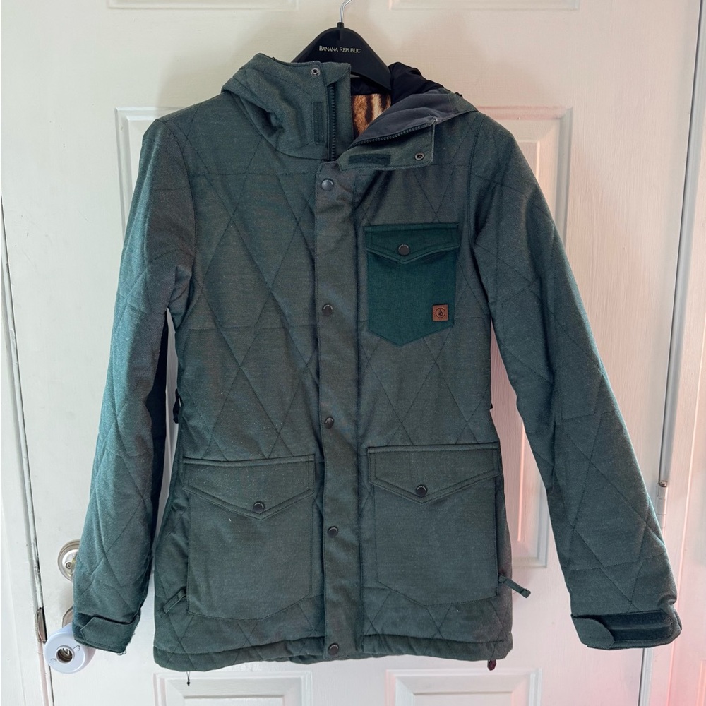 Volcom Teal Quilted Ski Jacket